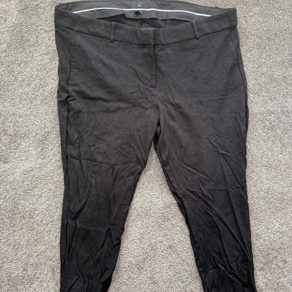 J.Crew 365 Cameron Slim Pants Black High Rise Stretch Trousers K5953 Size 24